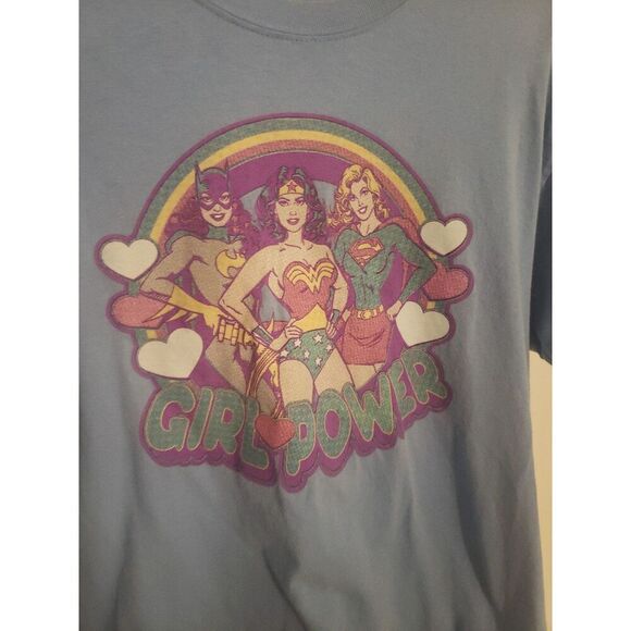 shirt tshirt girl power dc comics size large women - Picture 1 of 5